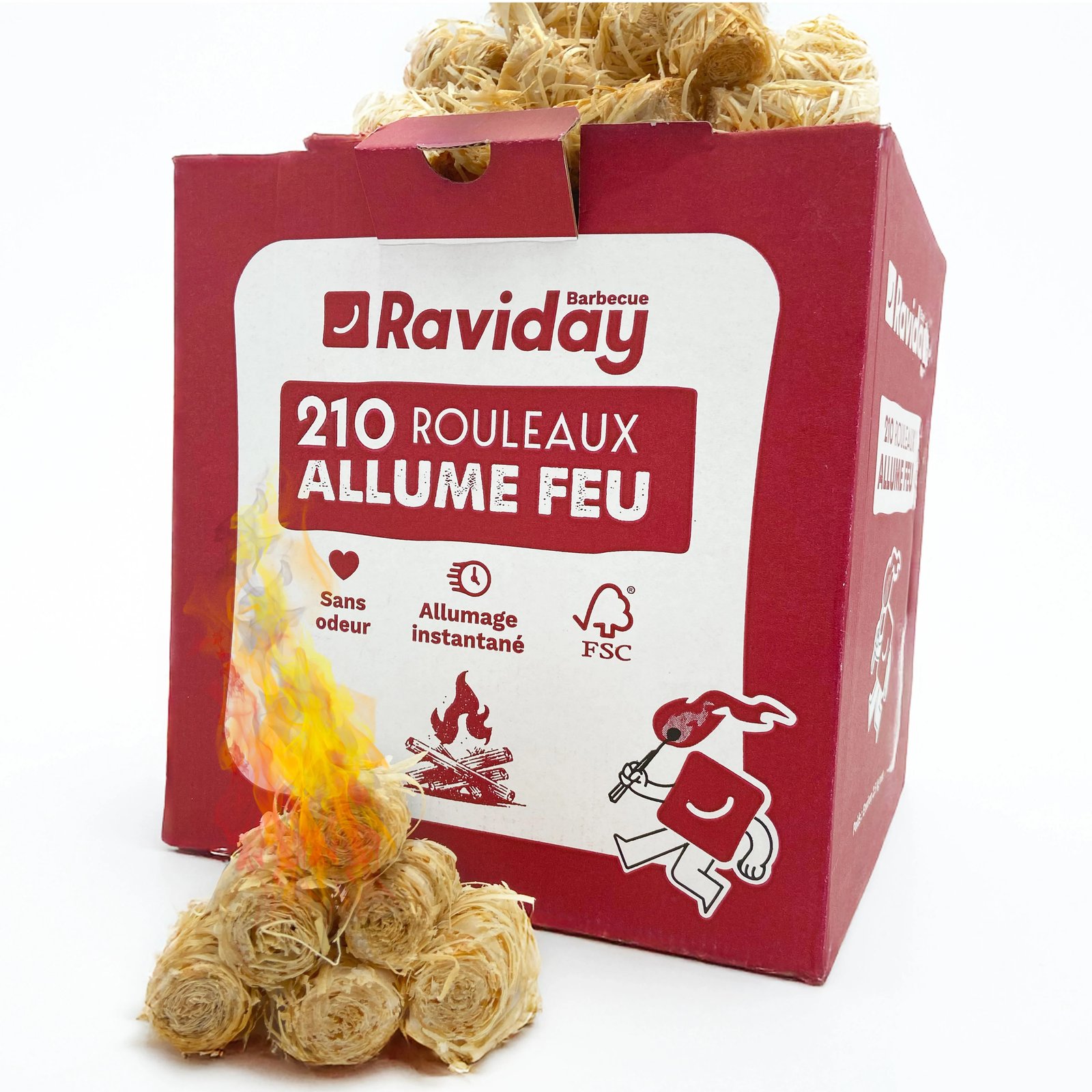 Ökologische Zündwolle Anzündhilfe Vorratseimer (2,5 kg Eimer — ca. 200 Stück)