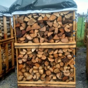 Birkenholz für Kaminfeuer & offene Kamine mit hellem Flammenbild (30 cm) — Palette 1,8 m³