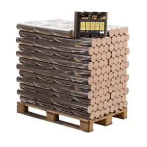 Tages-Hartholzbriketts zylinderförmig für rasche Wärme (Palette 960 kg)