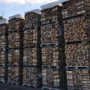 Halbpalette Hartholz-Kaminholz Eiche & Buche gestapelt (1 m³ / 480 kg)