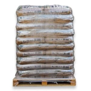 Hochkalorische Sägemehl-Pellets hohe Heizleistung (Palette 66 Säcke — 990 kg)