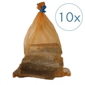 Kombipaket 10 Tragenetze Kaminholz gemischt (220 Liter Gesamtvolumen)