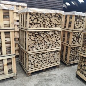 Doppelpalette Sparbündel 2 Paletten Hartholz Eiche & Buche (3,6 m³ Vorrat)
