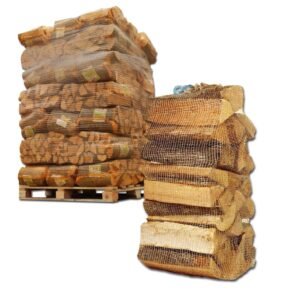 Palette 40 Netzsäcke Hartholz-Ofenholz Eiche & Buche (880 Liter Vorrat)
