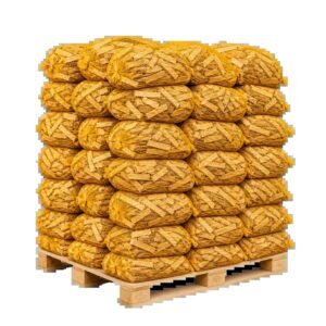 Großabnehmer-Palette 50 Netzsäcke Anzündholz (1.000 Liter Gesamtvolumen)