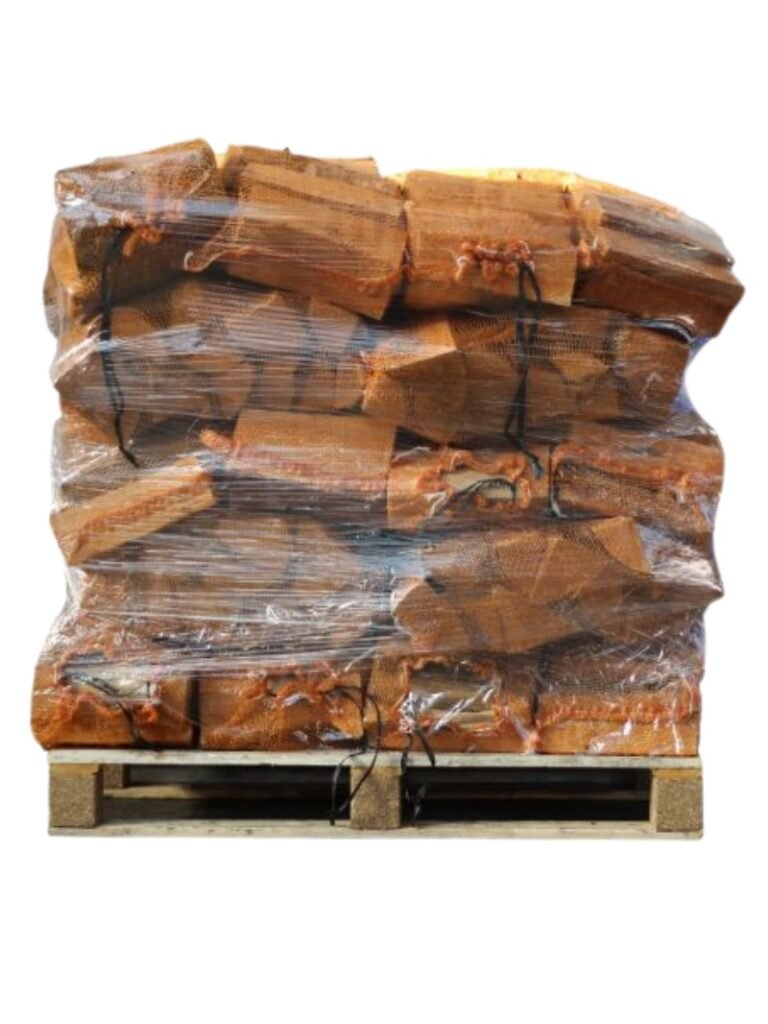 Großpalette 88 Raschelsäcke Birken-Feuerholz ofenfertig (1.936 Liter Vorrat)
