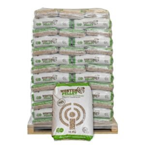 Holzpellets ENplus A1 zertifiziert aus 100% Nadelholz (Palette 66 Säcke — 990 kg)